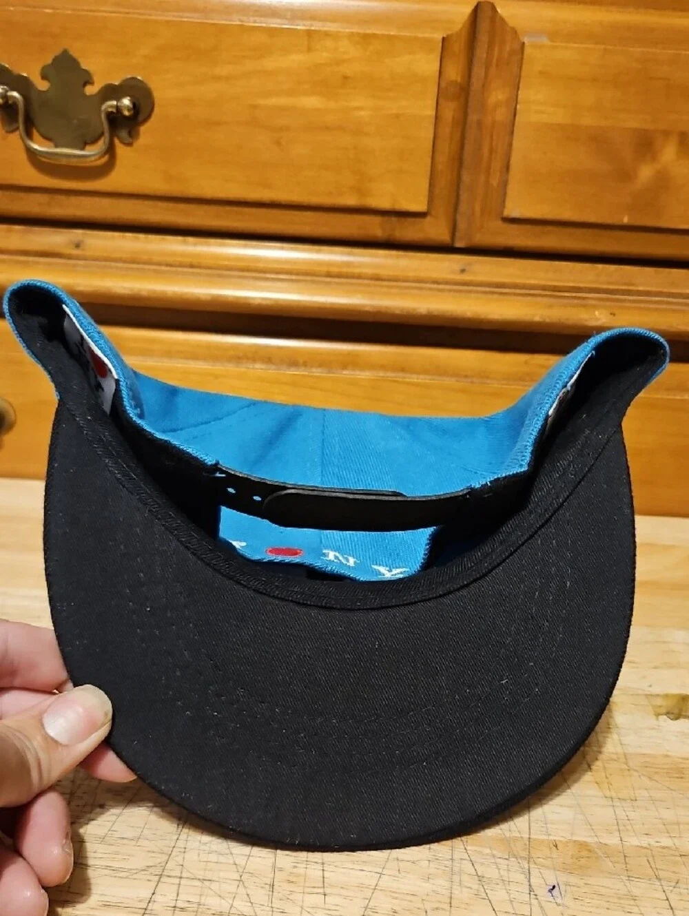 I Love NY Snapback Hat - Blue and Black.